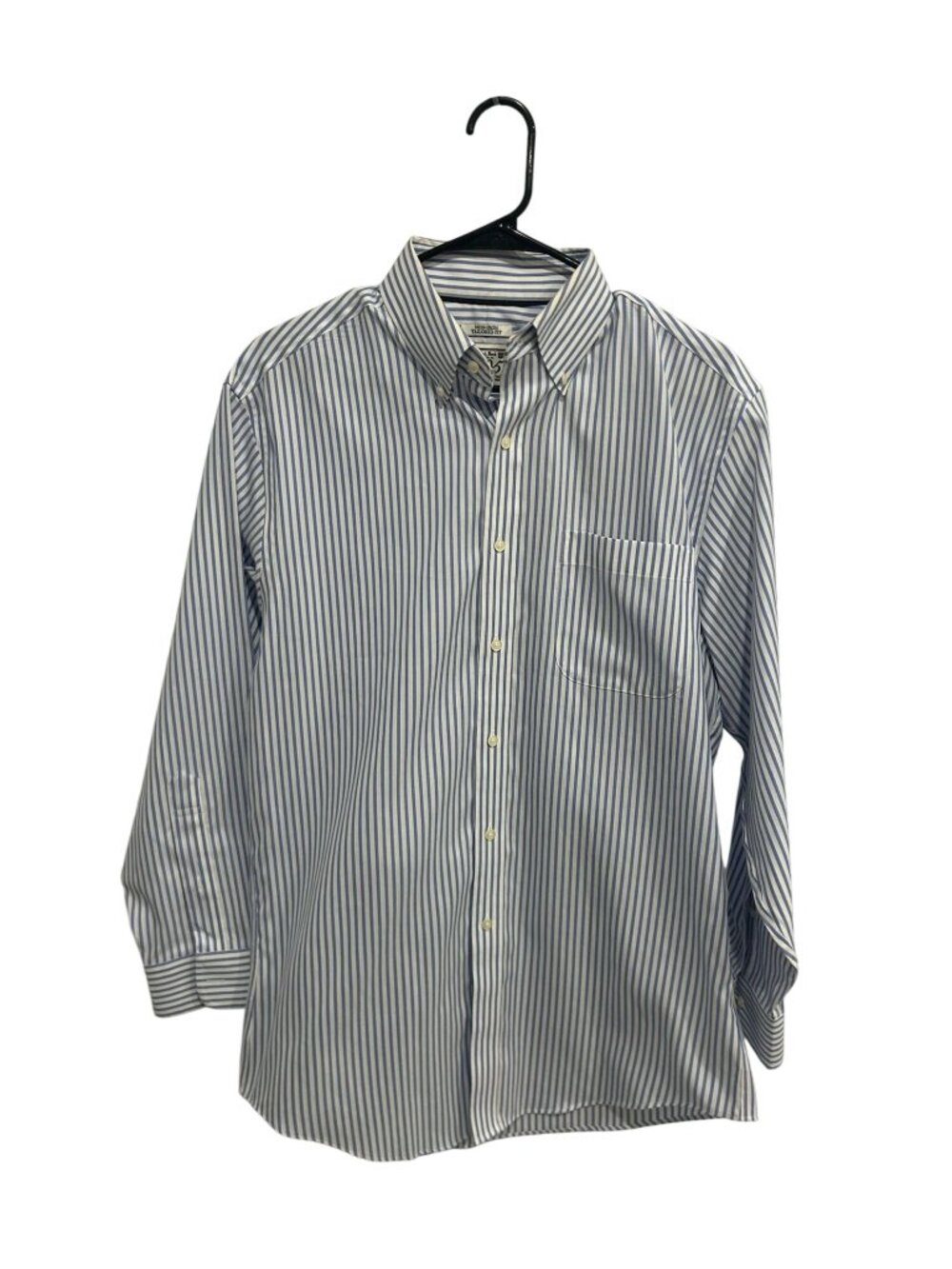JOS. A. Bank 15.5 Blue White Striped Button Up Shirt Old Money Timeless Style